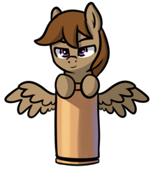 Size: 469x511 | Tagged: safe, artist:neuro, oc, oc only, oc:talu gana, pegasus, pony, bullet, eyebrows, looking at you, purple eyes, simple background, smiling, smiling at you, smirk, solo, spread wings, transparent background, wings
