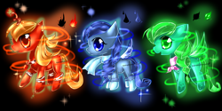 Size: 3000x1500 | Tagged: safe, artist:aquagalaxy, oc, oc only, pegasus, pony, unicorn, adoptable, black background, simple background, solo