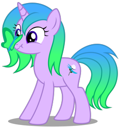 Size: 3250x3460 | Tagged: safe, artist:strategypony, oc, oc only, oc:fiona mahri, butterfly, pony, unicorn, butterfly on nose, cute, daaaaaaaaaaaw, gradient mane, gradient tail, high res, horn, insect on nose, ocbetes, scrunchy face, simple background, tail, transparent background, unicorn oc