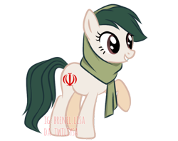 Size: 968x768 | Tagged: safe, artist:twiliysa, pony, hijab, iran, nation ponies, ponified, simple background, solo, transparent background