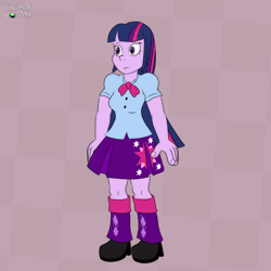 Size: 800x800 | Tagged: safe, artist:domedvortex, twilight sparkle, alicorn, human, equestria girls, g4, animated, caroling, clothes, derp, gif, hypnosis, hypnotized, long dress, long skirt, skirt, solo, transformation, transforming clothes, twilight sparkle (alicorn)