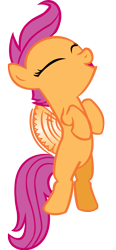 Size: 1000x2160 | Tagged: safe, artist:ohhim, scootaloo, pegasus, pony, g4, the cutie pox, buzzing wings, eyes closed, female, filly, foal, simple background, solo, spread wings, transparent background, vector, wings