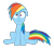 Size: 2569x2335 | Tagged: safe, artist:smlahyee, rainbow dash, pegasus, pony, g4, female, high res, mare, rainbow dash is best facemaker, simple background, solo, transparent background, vector