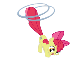 Size: 2756x2176 | Tagged: safe, artist:smlahyee, apple bloom, earth pony, pony, g4, season 2, the cutie pox, applecopter, female, filly, foal, high res, loop-de-hoop, simple background, solo, transparent background, vector