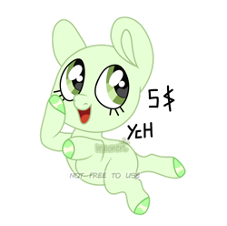 Size: 1280x1268 | Tagged: safe, artist:dilfistic, oc, oc only, earth pony, pony, :d, bald, commission, earth pony oc, female, hoof polish, mare, open mouth, open smile, simple background, smiling, solo, transparent background, your character here