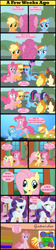 Size: 1199x5387 | Tagged: safe, artist:gutovi, applejack, fluttershy, pinkie pie, pound cake, pumpkin cake, rainbow dash, rarity, trixie, twilight sparkle, earth pony, pegasus, pony, unicorn, comic:grace pinkie, g4, applejack's hat, baby, baby pony, bedroom eyes, bend over, bipedal, book, bookshelf, bow, cake twins, cape, carousel boutique, cliff, clothes, colt, comic, cowboy hat, crossover, crying, derp, dialogue, dizzy, egg, eyes closed, eyeshadow, faint, female, filly, floppy ears, flower, fluttershy's cottage, foal, freckles, gak, grace kelly (song), hair bow, hat, horn, makeup, male, mare, marshmelodrama, mika, multicolored hair, nickelodeon, parody, pinpoint eyes, pulling, rainbow hair, rarity being rarity, rope, sad, shaking, siblings, sitting, slime, smiling, song reference, speech bubble, spread wings, text, trixie's cape, trixie's hat, twins, unicorn twilight, walking, wings
