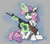 Size: 1488x1312 | Tagged: safe, artist:reddthebat, sweetie belle, pony, unicorn, g4, chest fluff, female, filly, fn fal, foal, frog (hoof), glowing, glowing horn, gun, horn, magic, rifle, solo, telekinesis, this will end in tears and/or death and/or covered in tree sap, underhoof, weapon