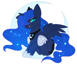 Size: 3372x2796 | Tagged: safe, artist:minelvi, princess luna, pony, g4, behaving like a dog, chibi, high res, scooting, simple background, solo, transparent background