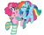 Size: 2500x2000 | Tagged: safe, artist:queertrixie, pinkie pie, rainbow dash, earth pony, pegasus, pony, alternate hairstyle, clothes, duo, duo female, female, fishnets, grin, jewelry, lesbian, makeup, obtrusive watermark, piercing, pinkiedash, punk, scenecore, sharp teeth, shipping, simple background, smiling, socks, stockings, striped socks, teeth, thigh highs, transparent background, watermark