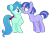 Size: 1280x969 | Tagged: safe, artist:s0ftserve, oc, oc only, oc:lilac twinkle, oc:minty melody, earth pony, pony, unicorn, base used, boop, female, mare, nose wrinkle, noseboop, simple background, transparent background