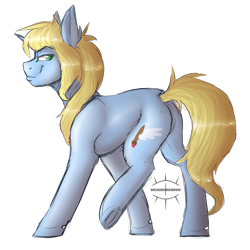 Size: 2544x2548 | Tagged: safe, artist:holomouse, oc, oc only, pony, unicorn, butt, commission, female, high res, horn, plot, simple background, solo, transparent background, unicorn oc
