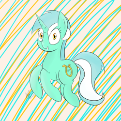 Size: 1280x1280 | Tagged: safe, artist:holomouse, lyra heartstrings, pony, unicorn, g4, female, irrational exuberance, smiling, solo