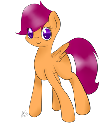 Size: 2289x2545 | Tagged: safe, artist:holomouse, scootaloo, pegasus, pony, g4, female, high res, simple background, solo, transparent background