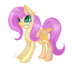 Size: 862x815 | Tagged: safe, artist:holomouse, fluttershy, pegasus, pony, g4, female, scared, simple background, solo, transparent background