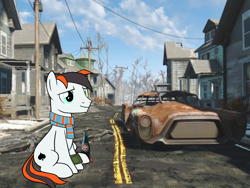 Size: 2048x1536 | Tagged: safe, artist:bashi_hart, oc, oc only, earth pony, pony, fallout, nuka cola, pipboy, solo