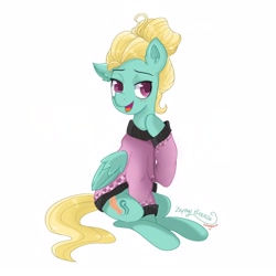 Size: 1600x1600 | Tagged: safe, artist:zhangwenwen, zephyr breeze, pegasus, pony, g4, clothes, male, simple background, sitting, smiling, solo, stallion, white background