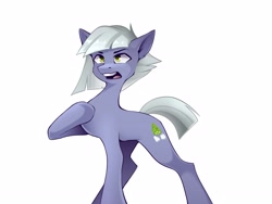 Size: 4096x3072 | Tagged: safe, artist:buvanybu, limestone pie, earth pony, pony, g4, hoof on chest, open mouth, simple background, solo, white background