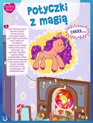 Size: 595x788 | Tagged: safe, sunny starscout, alicorn, pony, alicorn issues, g5, my little pony: a new generation, my little pony: tell your tale, spoiler:g5, spoiler:my little pony: tell your tale, spoiler:tyts01e14, bedroom, comic, female, levitation, magazine, magic, mane stripe sunny, mare, polish, race swap, self-levitation, sleeping, solo, speech bubble, sunnycorn, telekinesis, wavy mouth