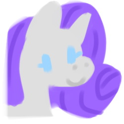 Size: 250x250 | Tagged: safe, artist:puddle bit, rarity, pony, unicorn, g4, bust, female, mare, portrait, simple, simple background, smiling, solo, transparent background