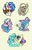 Size: 658x1024 | Tagged: safe, artist:ilcerbiastrello, aloe, bon bon, derpy hooves, dj pon-3, lotus blossom, lyra heartstrings, sweetie drops, trixie, vinyl scratch, earth pony, pegasus, pony, unicorn, g4, female, food, headphones, lesbian, magic wand, mare, mistleholly, muffin, record, ship:lyrabon, shipping, simple background, spa twins, yellow background