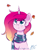 Size: 1326x1808 | Tagged: safe, artist:joellethenose, oc, oc only, oc:cerise, pony, unicorn, autumn, bust, clothes, female, leaves, mare, scarf, simple background, solo, striped scarf, white background