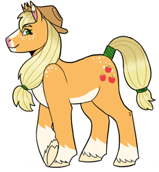 Size: 1280x1377 | Tagged: safe, artist:aspen--trees, applejack, earth pony, pony, female, freckles, mare, shoulder freckles, simple background, solo, tail, tail wrap, transparent background