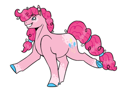 Size: 1280x933 | Tagged: safe, artist:aspen--trees, pinkie pie, earth pony, pony, g4, colored hooves, female, grin, mare, simple background, smiling, solo, transparent background