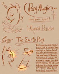 Size: 2300x2875 | Tagged: safe, artist:snowballflo, oc, oc only, alicorn, earth pony, pony, bust, eyes closed, female, glowing, glowing hooves, high res, mare, reference sheet, signature, smiling