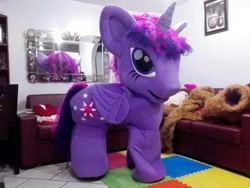 Size: 552x414 | Tagged: artist needed, photographer needed, safe, twilight sparkle, alicorn, pony, g4, clothes, costume, fursuit, irl, mascot, photo, pinterest, quadsuit, solo, twilight sparkle (alicorn)