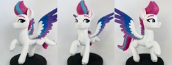 Size: 2048x780 | Tagged: safe, artist:sparkle257, zipp storm, pegasus, pony, g5, craft, female, figurine, irl, mare, photo, sculpture, solo