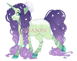 Size: 2900x2300 | Tagged: safe, artist:gigason, oc, oc:lotus, pony, unicorn, female, high res, magical lesbian spawn, mare, obtrusive watermark, offspring, parent:fluttershy, parent:rarity, parents:flarity, simple background, solo, transparent background, watermark