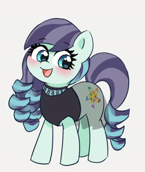 Size: 1838x2192 | Tagged: safe, artist:leo19969525, coloratura, earth pony, pony, g4, blushing, clothes, cute, cyan eyes, female, happy, looking at you, mane, mare, open mouth, open smile, rara, rarabetes, simple background, skirt, smiling, smiling at you, solo, tail, white background