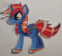 Size: 3000x2743 | Tagged: safe, artist:annuthecatgirl, oc, oc only, oc:dusk beats, pony, unicorn, butt, high res, plot, solo, traditional art