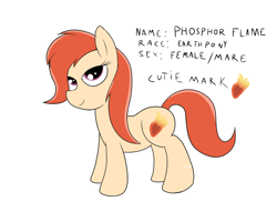 Size: 2000x1600 | Tagged: safe, artist:amateur-draw, oc, oc:phosphor flame, earth pony, pony, female, mare, simple background, solo, white background