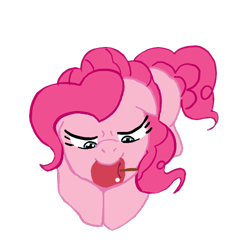 Size: 479x489 | Tagged: safe, artist:forest0816, pinkie pie, earth pony, pony, g4, apple, female, food, herbivore, mare, mouth hold, simple background, solo, transparent background