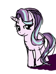 Size: 500x658 | Tagged: safe, artist:forest0816, starlight glimmer, pony, unicorn, g4, female, horn, looking at you, mare, simple background, solo, white background