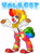 Size: 1280x1707 | Tagged: safe, artist:missbramblemele, oc, earth pony, pony, bipedal, clown, clown makeup, clown nose, clown wig, rainbow wig, red nose, simple background, solo, white background