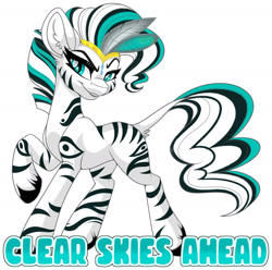 Size: 1280x1269 | Tagged: safe, artist:missbramblemele, oc, zebra, female, simple background, solo, white background