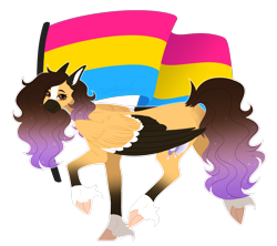 Size: 1800x1600 | Tagged: safe, artist:purplegrim40, oc, oc only, pegasus, pony, commission, gay pride flag, pegasus oc, pride, pride flag, simple background, solo, transparent background, wings, ych result
