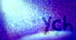 Size: 3000x1600 | Tagged: safe, artist:prettyshinegp, oc, oc only, pony, abstract background, commission, lying down, prone, solo, your character here