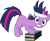 Size: 1932x1565 | Tagged: safe, artist:sollace, derpibooru exclusive, twilight sparkle, pony, unicorn, g4, it's about time, my little pony: friendship is magic, .svg available, alternate hairstyle, bandage, book, eye twitch, face down ass up, female, future twilight, insanity, looking at you, mare, messy mane, raised tail, simple background, smiling, solo, svg, tail, teeth, tired, transparent background, twilight snapple, twilynanas, unicon, unicorn twilight, vector