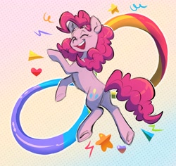 Size: 3913x3701 | Tagged: safe, artist:chub-wub, pinkie pie, earth pony, pony, g4, autism, autistic pinkie pie, butt, cute, diapinkes, eyes closed, female, gradient background, high res, mare, open mouth, plot, solo
