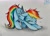 Size: 2047x1468 | Tagged: safe, artist:liaaqila, rainbow dash, pegasus, pony, g4, behaving like a cat, cute, dashabetes, eyes closed, female, folded wings, iwtcird, mare, meme, ponified animal photo, simple background, solo, stretching, traditional art, white background, wings