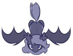 Size: 1066x814 | Tagged: safe, artist:moonatik, oc, oc only, oc:selenite, bat pony, pony, bat pony oc, cute, female, from above, high angle, mare, simple background, sketch, smol, solo, spread wings, transparent background, wings