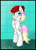 Size: 1500x2100 | Tagged: oc name needed, safe, artist:nerow94, oc, oc only, earth pony, pony, bipedal, blushing, both cutie marks, chest fluff, cyan eyes, earth pony oc, eyelashes, female, hat, lip bite, looking at you, mare, pink mane, pink tail, pony oc, raised hoof, solo, tail, white coat, yellow mane, yellow tail