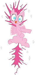Size: 601x1267 | Tagged: safe, artist:lauren faust, editor:pagiepoppie12345, pinkie pie, pegasus, pony, g4, cute, diapinkes, female, mare, pegasus pinkie pie, race swap, simple background, smiling, sparkles, sugar rush, swirly eyes, tongue out, transparent background, wings