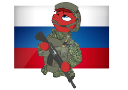 Size: 4961x3508 | Tagged: safe, artist:wonkysole, oc, oc only, oc:spriggs, pony, semi-anthro, 2014, absurd resolution, ak-74, clothes, comments locked down, gun, military uniform, rifle, russia, russian flag, solo, uniform, weapon