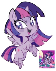 Size: 782x1003 | Tagged: safe, artist:tikovka_pumpkin, twilight sparkle, alicorn, pony, g4.5, my little pony: pony life, hooves, horn, open mouth, simple background, smiling, twilight sparkle (alicorn), white background, wings