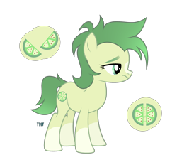 Size: 2800x2520 | Tagged: safe, artist:darkobsidian235, oc, oc:keylime slice, earth pony, pony, female, high res, mare, simple background, solo, transparent background, watermark