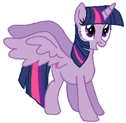 Size: 407x398 | Tagged: safe, artist:qjosh, twilight sparkle, alicorn, pony, g4, simple background, solo, twilight sparkle (alicorn), white background